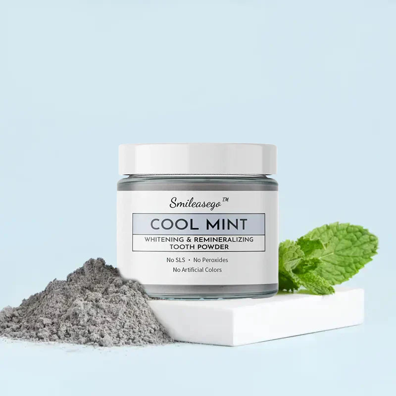 Smileasego™ Whitening Remineralizing Tooth Powder, Fluoride Free, Teeth Polish & Stain Remover