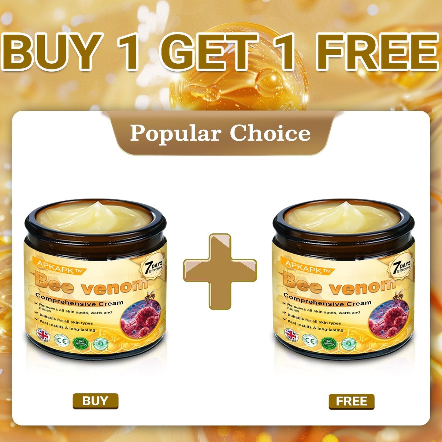 🐝 🐝APKAPK® Bee venom Comprehensive Cream 🔥 Sagging Skin, Fine Lines, Loss of Firmness, Flat Bust, Drooping Hips, and More