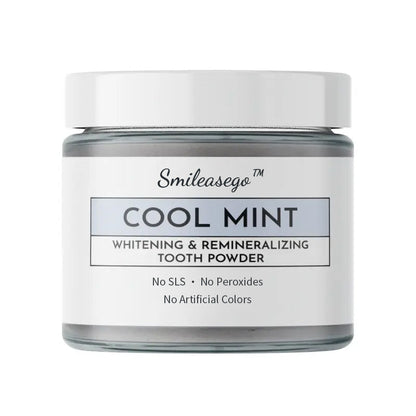 Smileasego™ Whitening Remineralizing Tooth Powder, Fluoride Free, Teeth Polish & Stain Remover